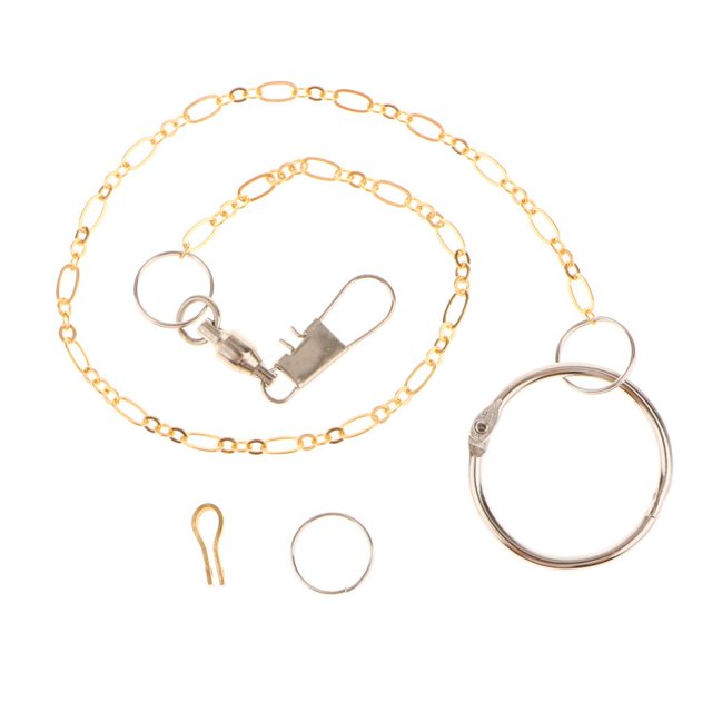 Cadena de piezaza de Pájaros de material acero Inoxidable/Cobre Cadena de Fisión de Metal para de piezaza Accesorio de Aves Domésticos - 05# 07 Zulema Tobillera Pájaros