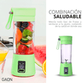 thumbnail image 3 of Procesadora Portátil Mini Vaso Licuadora Shaker Recargable Gaon Verde GN-6001, 3 of 5