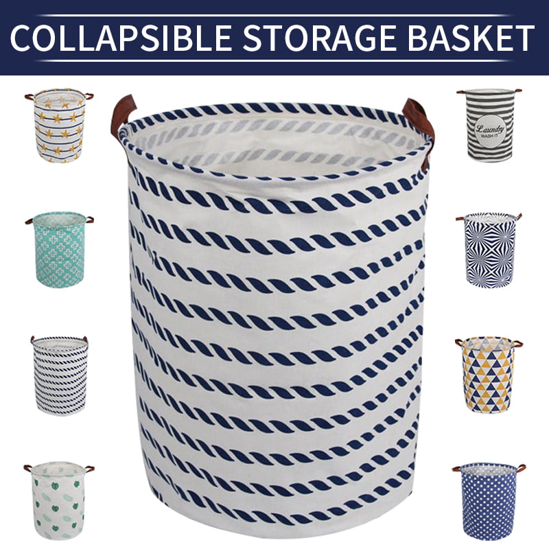 Foldable Washing Clothes Laundry Basket Bag Canvas Up Toy Hamper Bin Storage Bag