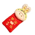thumbnail image 3 of New Year Rabbit Plush Purse Wallet Fluffy Rabbit Coin Purse Bag Novelty Messenger Red Envelopes Wallet Bag Yellow Hat 11x22cm / 4.3x8.7in, 3 of 8