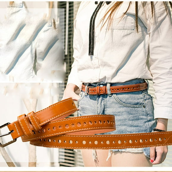 Belt Fashion Ladies Men Leather Belts Jeans Belt Hollow Lesisure Belts Belt