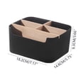 thumbnail image 3 of Caja de almacenamiento de escritorio con 5 compartimentos divididos, organizador de plástico impermeable para cosméticos, controles remotos, papelería y accesorios pequeños, 18.2x14.8x9.7 cm, 3 of 7