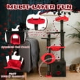 thumbnail image 6 of IVV Gothic Cat Tree with Hammock & Condo, 53"H Multi-Level Cat Tower with Padded Perch, Scratching Posts & Hanging Spider Toy, Black & Red, 6 of 10