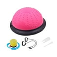 thumbnail image 3 of funtasica Balance Ball Balance Training Anti Slip Half Exercise Ball,with Resistance Bands and Pump,for Workout,Gymnastic Yoga Home Gym pink, 3 of 8
