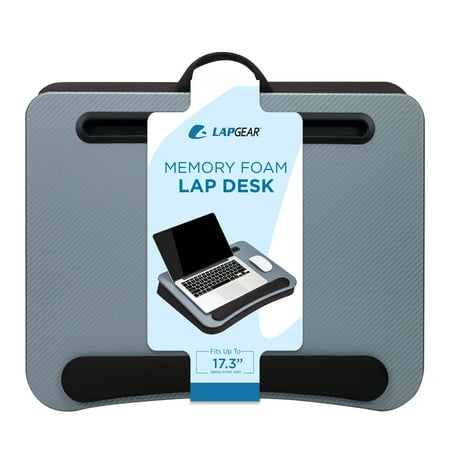 LapGear Smart-e Pro Lap Desk with Memory Foam Cushion, Silver