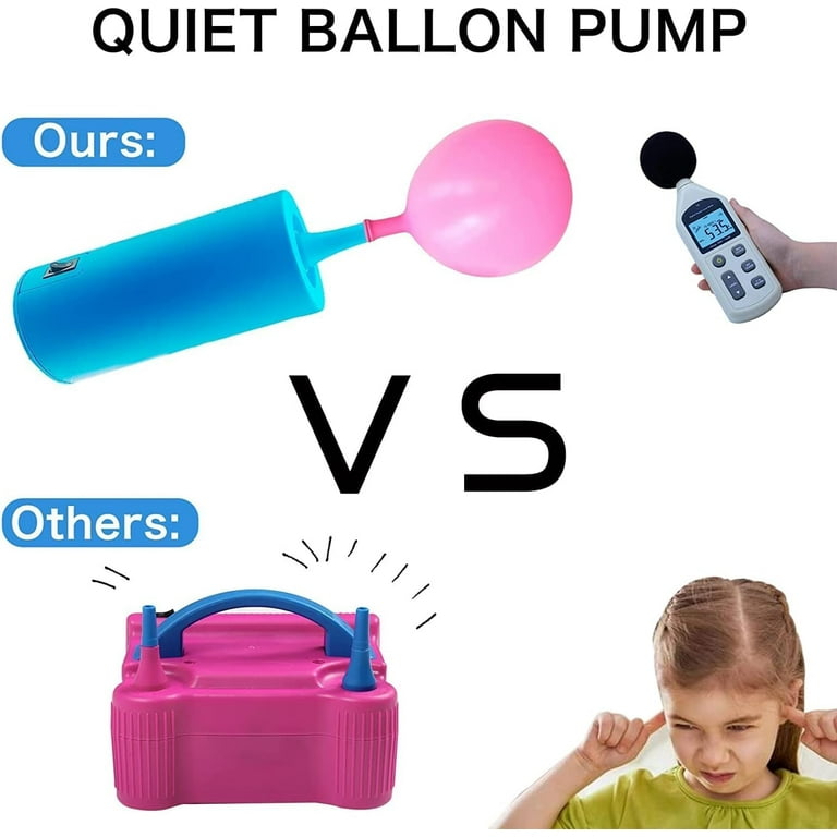 B-Qtech Electric Balloon Pump, Compact 12V Dual Nozzle Inflator
