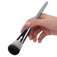 thumbnail image 3 of Juego de 10 brochas portátiles para sombra de ojos, brocha cosmética para polvos sueltos, juego de herramientas de maquillaje (gris plateado), 3 of 8