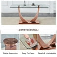 thumbnail image 6 of Sumdeal 63" Glass Dining Table for 4-6 people,Modern Dining Room Table for 4, Kitchen Table for 6, Dinner Table with Rectangle Tempered Glass Top and Chrome Rose Gold Base, 6 of 9