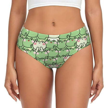 Womens Underwear  cute frog Kawaii No Show Seamless Underwear  Soft Comfy Stretch Panties  Hipster Ladies Panties Bikini Underwear Briefs
