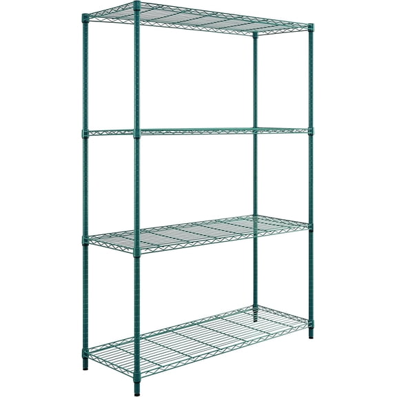 Quantum Storage Systems RWR72-1830LDP Adjustable Wire Green Epoxy 4 Shelves 72" H x 30" W x 18" D