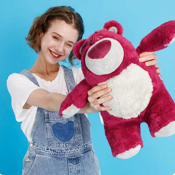Disney Toy Story 3 Lotso Kawaii Strawberry Bear Stuffed Toys Cartoon&Cute The Bear Plush Dolls Birthday Gift For Kids Girlfriend 20cm l 7.9inch Lotso