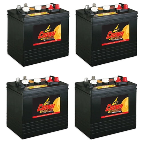 fætter Silicon Men Crown Battery BCI Group GC2 6V 240AH Deep Cycle Golf Cart and Scrubber  Battery X4 - Walmart.com
