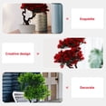 thumbnail image 6 of HOMEMAXS Guestgreeting Pine Bonsai Artificial Flower Adornments for Home Decor Plastic Small and Exquisite, 6 of 8
