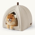 thumbnail image 1 of Carpa interior plegable para gatos Bedsure, 44 cm, 2 en 1, color beige, 1 of 5