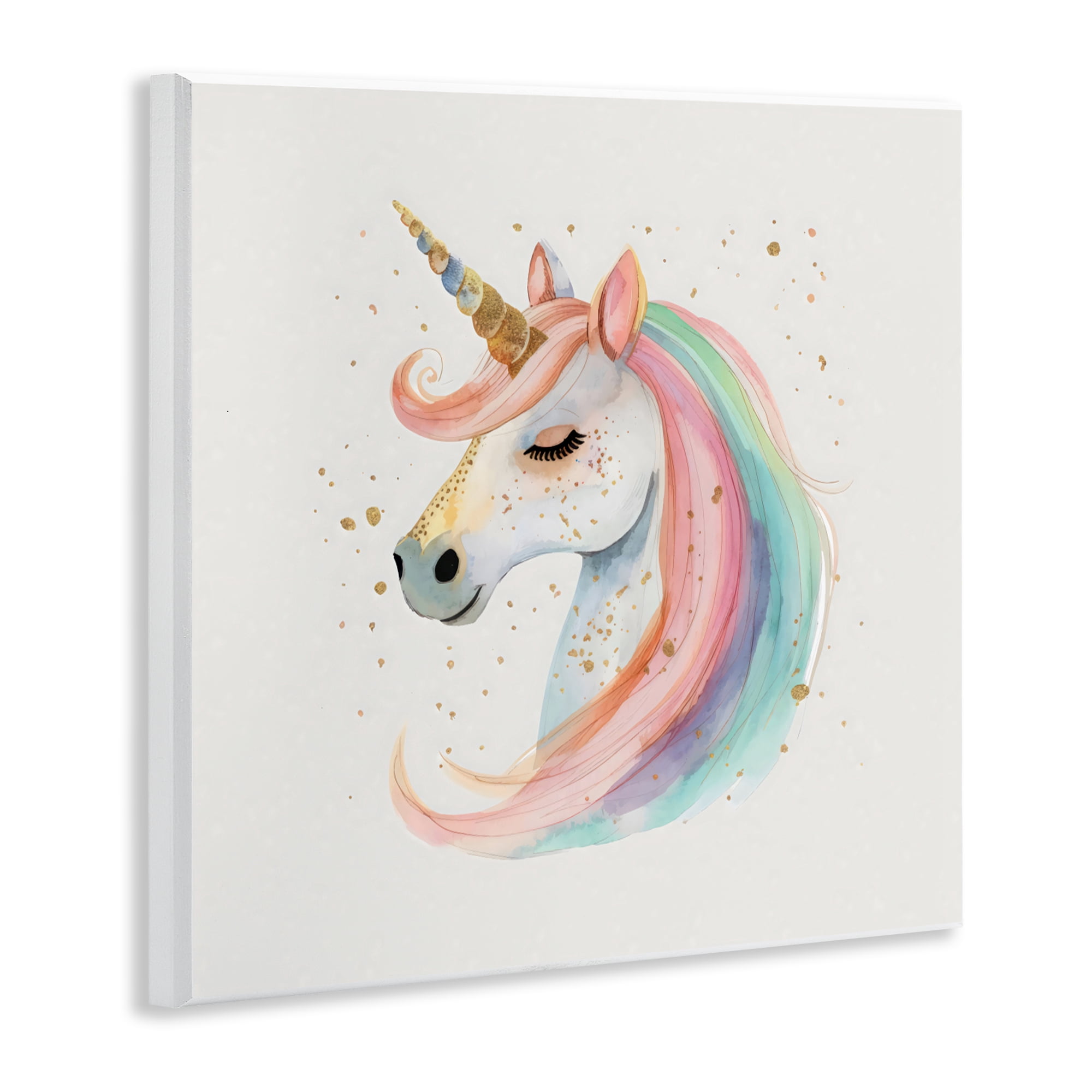 Stupell Industries Gold Accented Unicorn Wall Plaque Art, design by Creative Studio