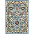 thumbnail image 3 of Unique Loom Cape Cod Espahan Rug Blue/Black 4' 1" x 6' 1" Rectangle Floral Traditional Perfect For Living Room Bed Room Dining Room Office, 3 of 9
