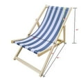 thumbnail image 3 of Barara King wood sling chair blue Stripe Broad blue Stripe (color: Dark blue) folding chaise lounge chair, 3 of 7
