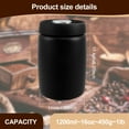 thumbnail image 3 of Fkszll Coffee Vacuum Canister 1.2L 16oz Coffee Bean Container Stainless Steel Large Capacity Airtight Food Storage Container for Coffee Bean Tea, 3 of 9