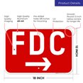 thumbnail image 3 of FDC Right Arrow Sign, Red Background,, 3 of 5