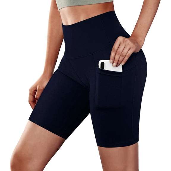 Naughtyhood High Waisted Workout Yoga Shorts Yoga Pants Women Women Basic Slip Bike Shorts Workout Leggings Yoga Shorts Pants,Biker Shorts with Side Pockets for Women
