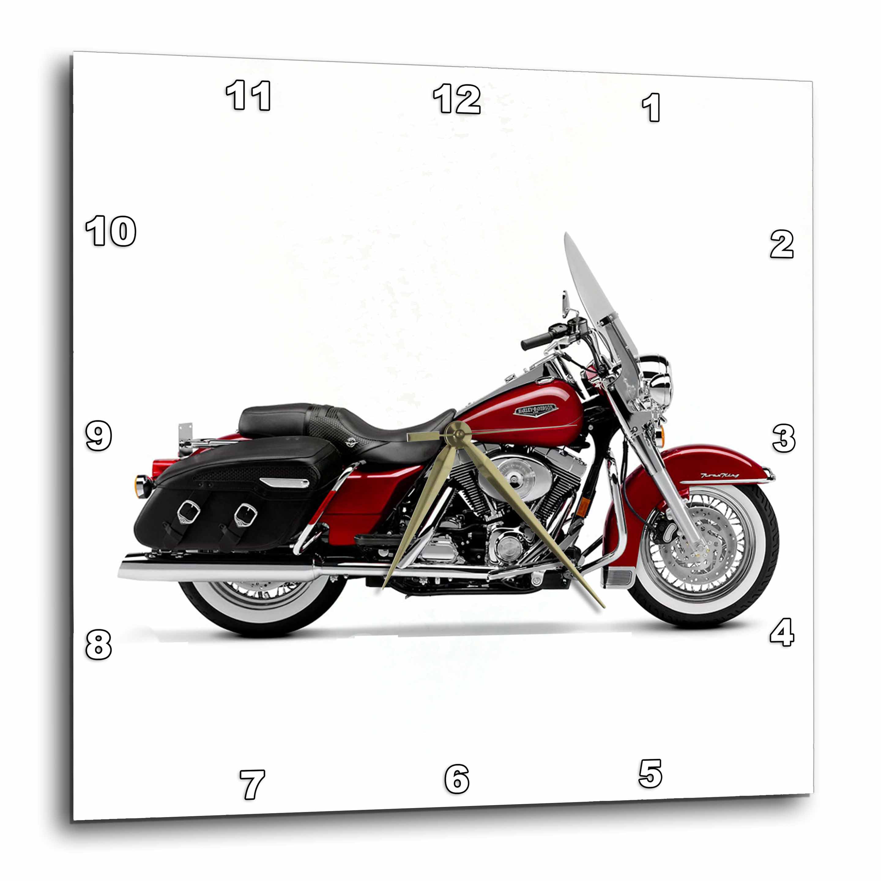 3drose Wall Clock Picturing Harley Davidson Motorcycle Walmart Com