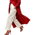 thumbnail image 2 of Shihyeh Women's Wide-Leg High-Waist Pants Front Seam Pocket Tailored Dressy, 2 of 6