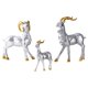thumbnail image 1 of 3 estatuas modernas de cabra, figura familiar, modelo geométrico de animal, escultura de oveja Plata, 1 of 9