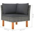 thumbnail image 6 of vidaXL Garden Lounge Set Grey PE rattan Large Removable Covers, 6 of 6