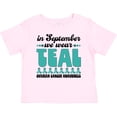 thumbnail image 3 of Inktastic In September We Wear Teal Ovarian Cancer Awareness Boys or Girls Baby T-Shirt, 3 of 5