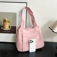 thumbnail image 4 of Bolso de hombro de nailon nuevo de Japón y Corea del Sur, bolso de mano informal de lona de gran capacidad a la moda de color sólido, bolso de mano para mujer, 4 of 5