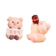 thumbnail image 1 of 2 piezas de estatua de animal, adorno adorable, escultura para salpicadero de coche, accesorios para estantería, armario, dormitorio, mesa, decoración Cerdito, 1 of 8