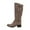 Beige, variant on Puntoco Winter Warm Boots Clearanc Women'S Winter with Belt Buckle Round Toe Low Heel Side Zipper Warm High White 9.5(43)
