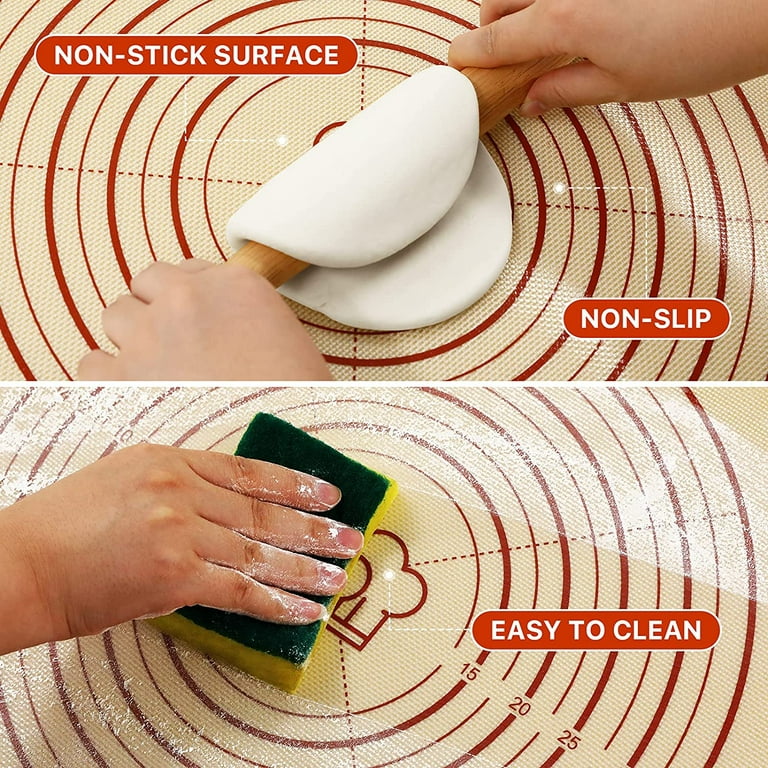 HOTPOP Silicone Baking Mats 0.75mm, Non-Stick Silicone Sheet for