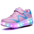 thumbnail image 3 of Kids Roller Skates Light up Shoes with Wheels Shoes LED USB Charging Roller Sneakers for Girls Boys Birthday Christmas Gift, 3 of 16