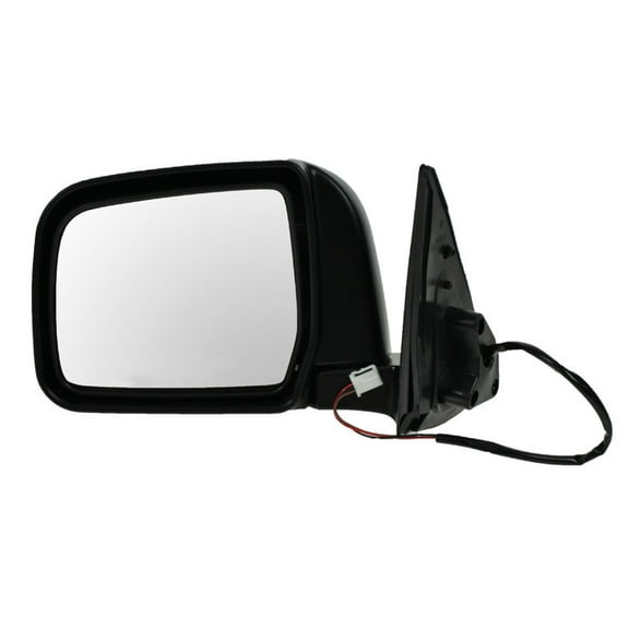 TRQ Driver Side Mirror Assembly Power Smooth Black Paint to Match Foldaway Fits 2000-2002 Toyota 4Runner; 1999 4Runner From 06 01 1999 Production Date