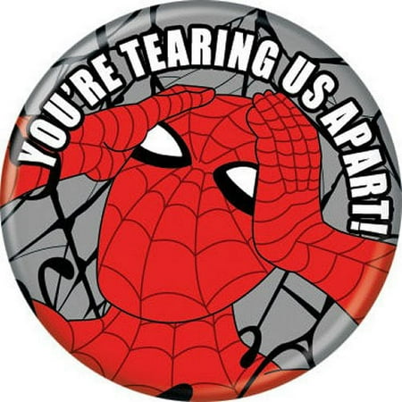 Spider-Man Spidey 1960s Tearing Apart 1.25" Pinback Button