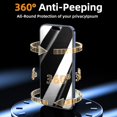 thumbnail image 3 of LSKJGA-2 Pack 4 Way 360 Degree Privacy Screen Protector for iPhone 15 Pro 6.1 Inch, All Around Anti Spy Tempered Glass Film, Full Coverage, Anti Scratch, Bubble Free, 3 of 4