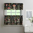 thumbnail image 3 of Colorful Mushroom Plants Kitchen Curtains and Valances Set-3 Piece Kitchen Curtains Sets with Valance for Windows Rod Pocket Machine Washable Kitchen Decor(54"x18"+2x27.5"x24"), 3 of 6