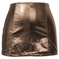 thumbnail image 4 of DHFJKG Womens Skirts Leather Pencil Skirt Mid Rise Slim Fit Mini Bodycon Nightclub Wear Trendy Skirt, 4 of 5