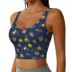 thumbnail image 2 of Fotbe Mardi Gras Carnival Sujetador Deportivo Largo sin Aros para Mujer con Almohadillas y Soporte Medio, Transpirable y Absorbente, Camiseta Tipo Chaleco o Tank Top-Medium, 2 of 8