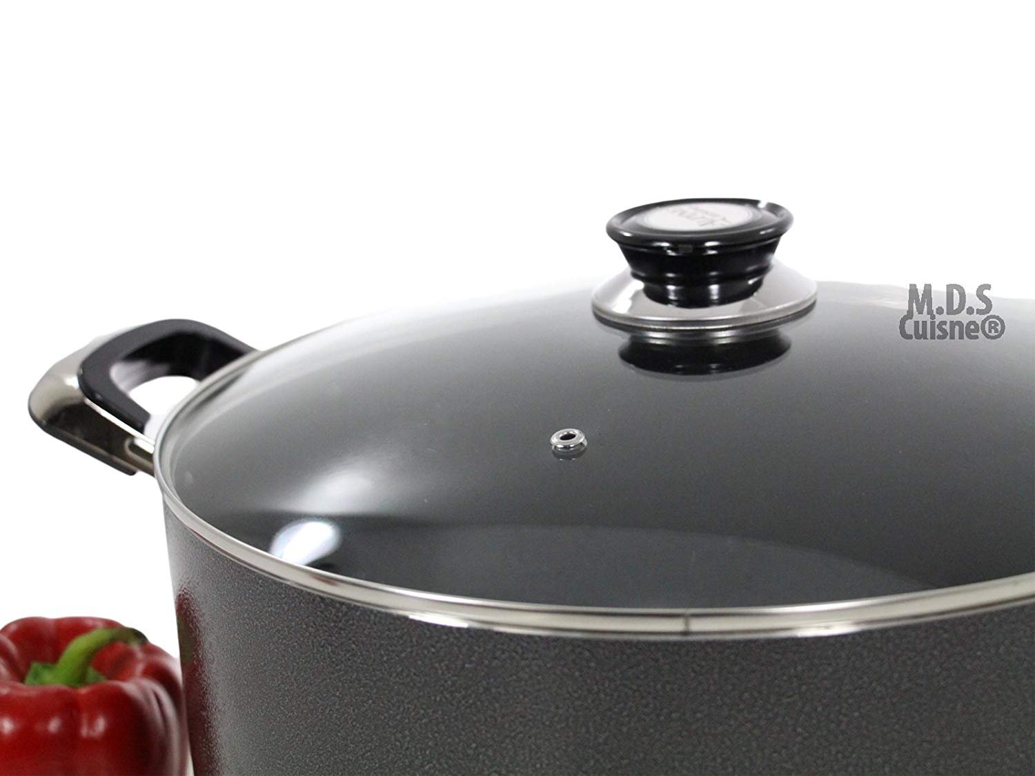 18Qt Dutch Oven Non Stick Heavy Gauge Aluminum Big Large Casserole Pot