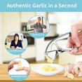 thumbnail image 4 of Kitchen Garlic Press Metal Mincer Crusher Cooking Gadget, 4 of 8