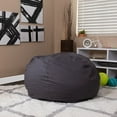 thumbnail image 3 of Oversized Solid Gray Bean Bag Chair for Kids and Adults, 3 of 6