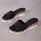 thumbnail image 4 of Amzcrzy Zapatos de mujer,Zapatos de mujer,Zapatillas de mujer, Zapatillas casuales de verano para mujer, con punta abierta y suela gruesa de lino. Sandalias Mujer Zapatillas De Casa, 4 of 5