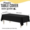 thumbnail image 3 of Exquisite 12 Pack Premium Rectangular Plastic Tablecloth Cover 54" x 108" - Black, 3 of 6