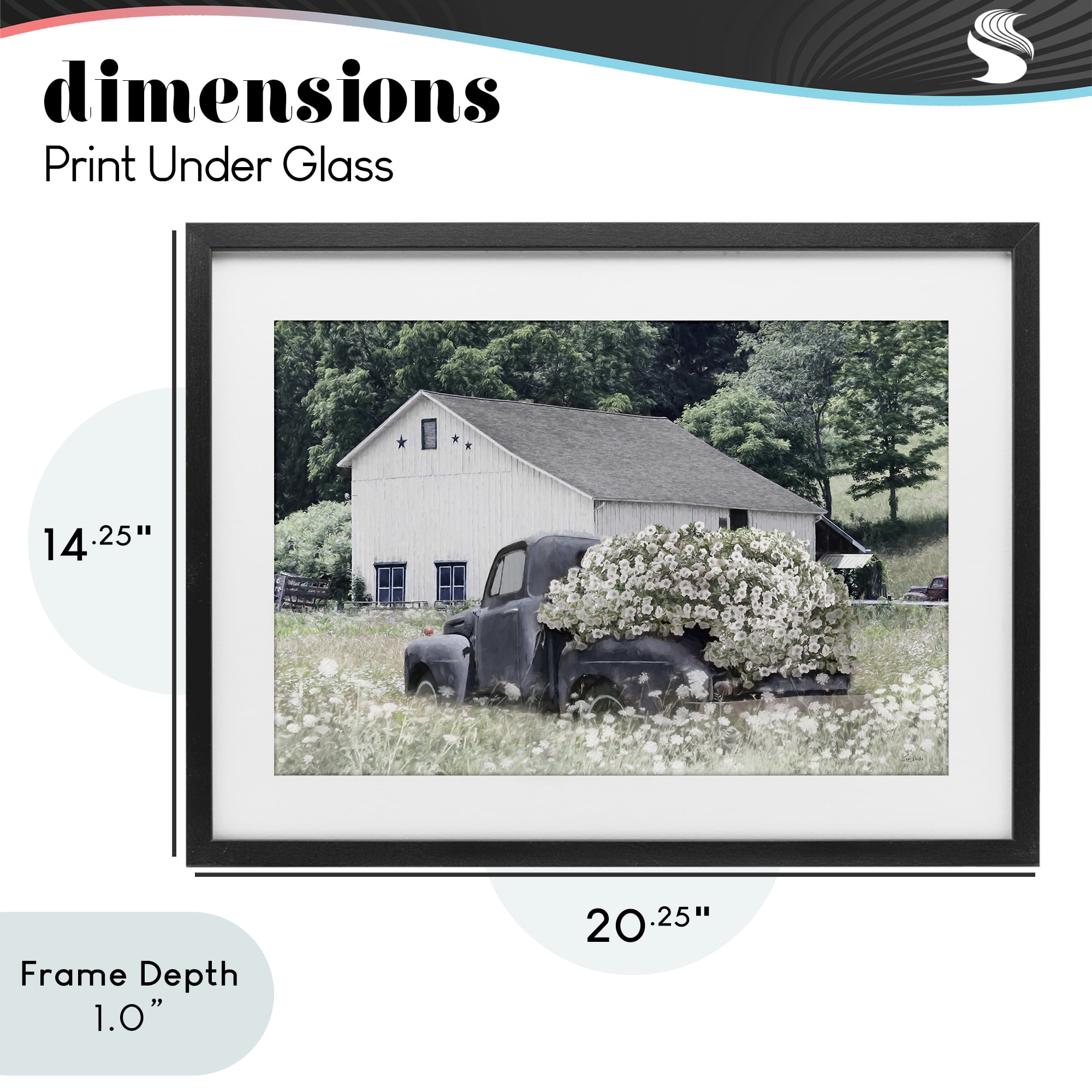 Stupell Industries Bed Full Of Blossoms Black Framed Print Under Glass, design by Lori Deiter