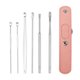 thumbnail image 1 of Juego de 6 piezas ANGGREK bolso de cuero rosa palas para orejas Acero inoxidable, 1 of 8