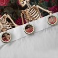 thumbnail image 4 of Manfei Romantic Couple Skull Curtains Pack of 2 (42x84 Each) for Adult, Vintage Pink Rose Flower Curtains Blackout, Halloween Theme Bedroom Curtains, Black Out Curtains Home Decor, 4 of 6