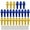 With screws-Blue and yellow, variant on 26Pcs Foosball Replacement Players 107mm Height Plastic Soccer Men Table Soccer Men Player Football Machine Accessories