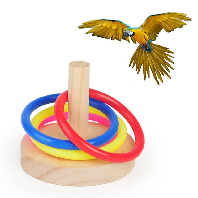 Bird Ring Toy Interactive Developmental Bird Trick Tabletop Toy Parrot Ring Toy